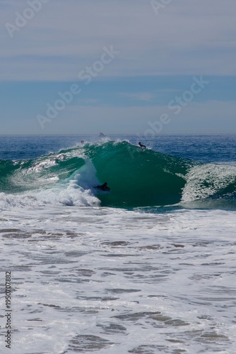 waves crashing on the beach
