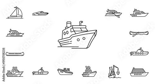 Various Types of Boats and Ships.