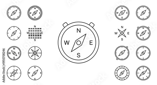 Compass Navigation Direction Indicator Tool.