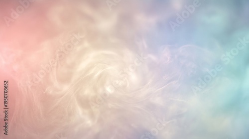 Soft pastel colored abstract background with swirling white patterns and gradient hues of pink blue and purple tones