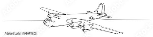 military cargo aircraft line drawing
