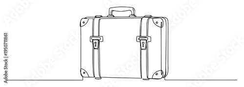 briefcase line art for business concept