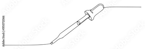 dropper pipette lab tool line drawing