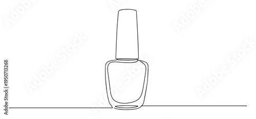 nail polish bottle line vector illustration