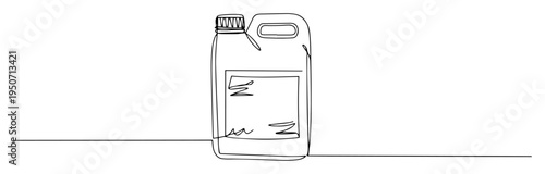 garden chemical canister line illustration