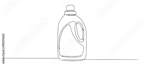 liquid laundry detergent bottle line art