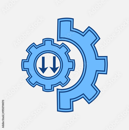 Gear System Data Download AI Automation Icon