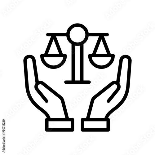 Justice line icon