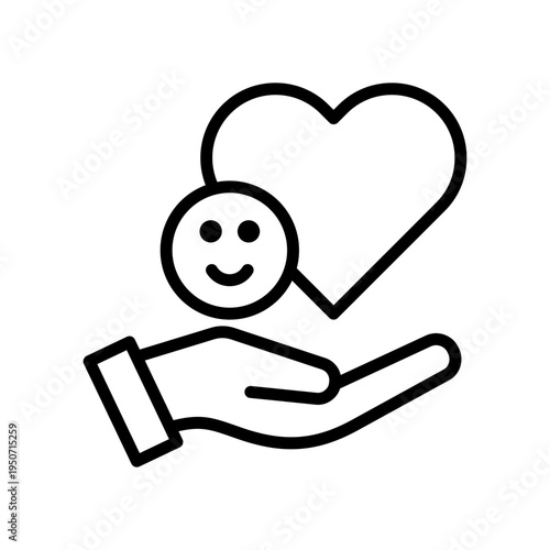 Compassion line icon