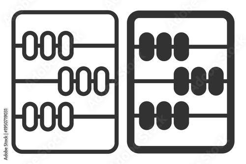 abacus icon calculator math counting education learning school tool frame beads school object arithmetic figure number numeracy tool education calculation