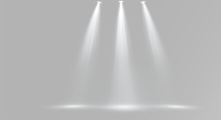 stage spotlights beams white glowing light cinematic theater illumination and studio performance show background png