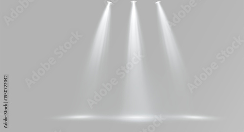 stage spotlights beams white glowing light cinematic theater illumination and studio performance show background png