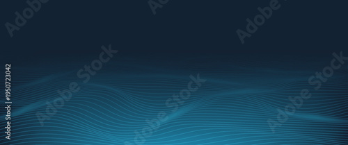 Dot white blue wave light screen gradient texture background. Abstract technology big data digital background. 3d rendering.