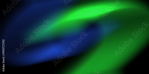Abstract Dark Blue and Green Mesh Gradient Background with Soft Dynamic Fluid Waves