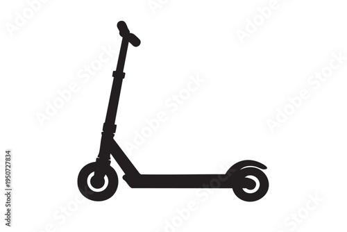 Minimalist urban electric scooter silhouette vector illustration
