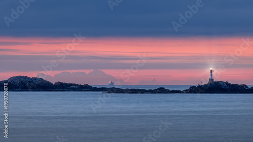 Pastel morning view of West coast of Canada