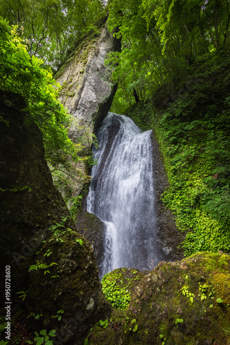 Waterfall in the mountains of Japan