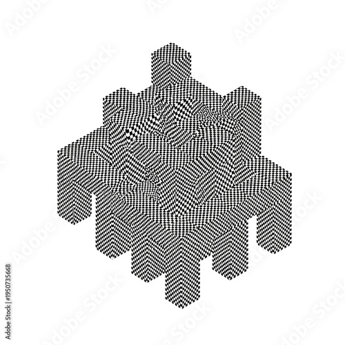 Geometric Patterned Hand Illustration Design.