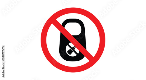 A close-up shot of a no smoking sign with a red circle and line through a cigarette icon on a white background.