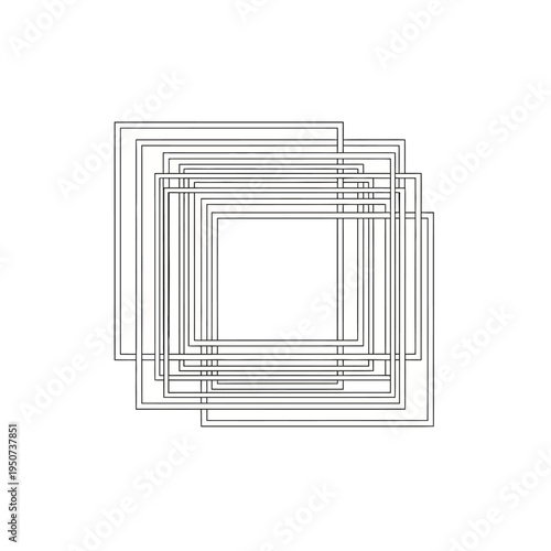 Multiple overlapping square frames design.