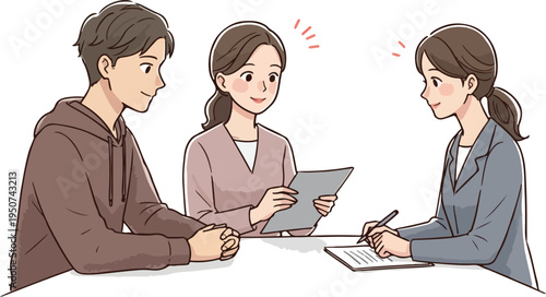 Meeting Discussion Business People Agreement Vector Illustration