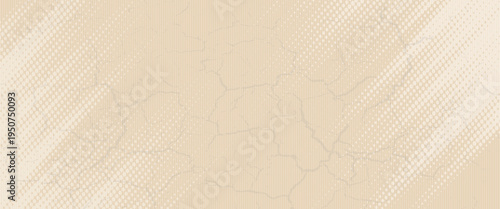 Vector texture of old white rice paperboard. Vintage kraft background with texture dot, splatter, speckles, sand. Korean recycled paper for handmade.