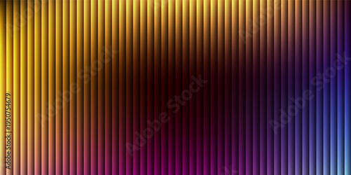 Abstract vertical stripes background with purple and blue neon gradient, vibrant futuristic geometric pattern for modern technology, digital web design, and synthwave posters.