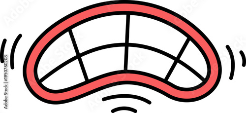 Hand-Drawn Cartoon Mouth Doodle Illustration