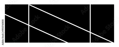 Frame for photo and pictures, photo collage. Puzzle mood board, branding presentation template creative vector set. Scrapbook images for social networks. Vector illustration eps 10