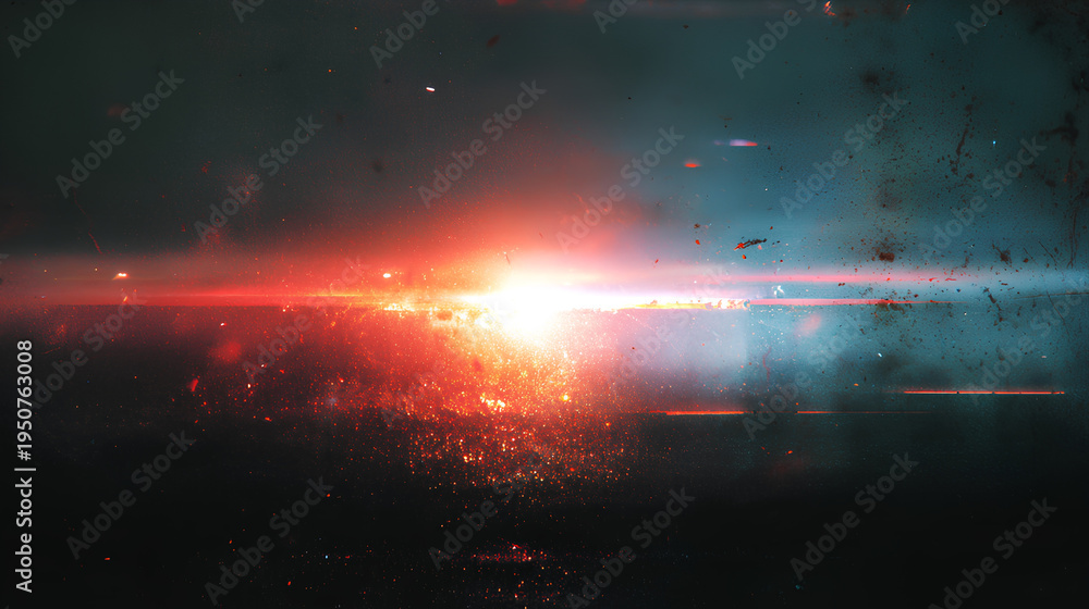 Fototapeta premium light leak overlay effect with scratch dust and motion blur orange light leaks,retro noisy film texture light leak flare on black background,abstract background with ray,grunge film strip background