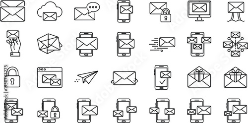 Black and white linear anatomy vector set featuring human internal organs like heart brain lungs and stomach,
