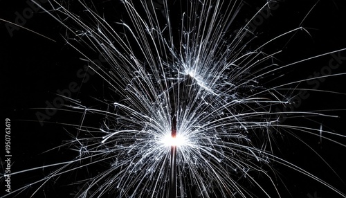 Dynamic light pattern radiating outwards from a central point, symbolizing expansion