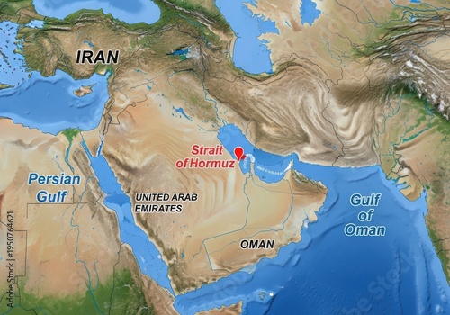 A map of the strait of hormuz