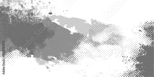 An abstract grunge ink splat background featuring a vector world map illustration with global continents and geographic borders for a stylish travel and business design