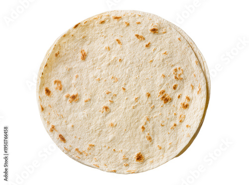 Foto Stack of freshly baked soft flour tortillas, perfectly round and lightly browned