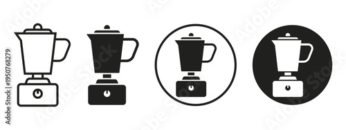 Food processor sign symbol icon set