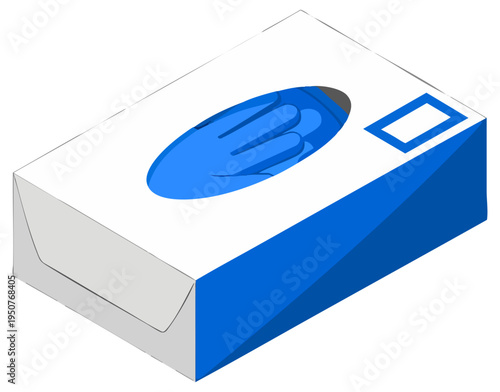 Box of Blue Disposable Nitrile Gloves for Medical and Safety Use