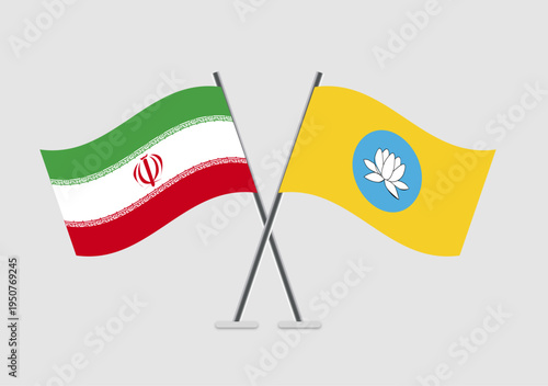 Iran and Kalmykia vector flags in elegant vector pairing