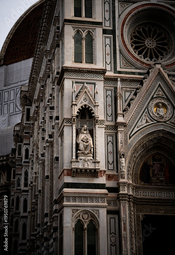 Historic church with architecture, cathedral, church in Italy - travel photography