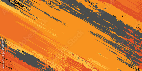 Fotografía Sublimation jersey design vector brush modern grunge camouflage background paint splash splashes bold stripes brush orange stripes abstract