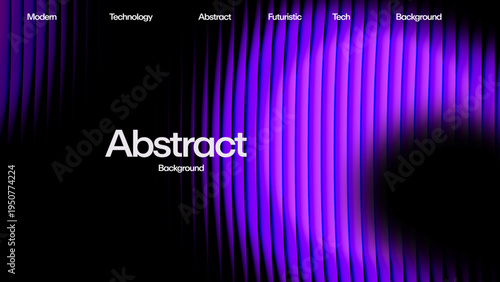 Abstract Dark Purple Glowing Wave Background with Violet Gradient and Neon Light Effect for Branding, Marketing and Social Media Design