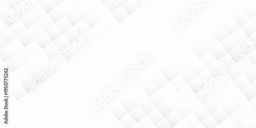 Abstract 3d modern square background. White and grey geometric pattern texture. vector art illustration