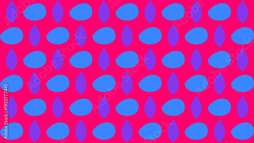 Retro Pattern with Blue Circles and Purple Lozenges