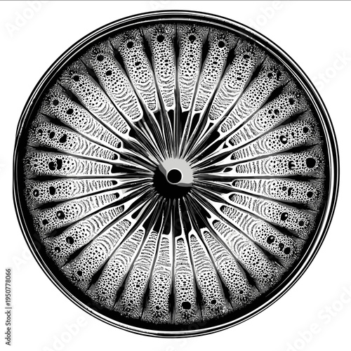 black silhouette diatom on a white backgrounk vector