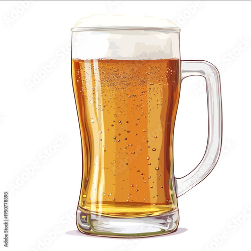 simple vector cold beer clipart illustration white background vector art style simple design flat illustration no shadows