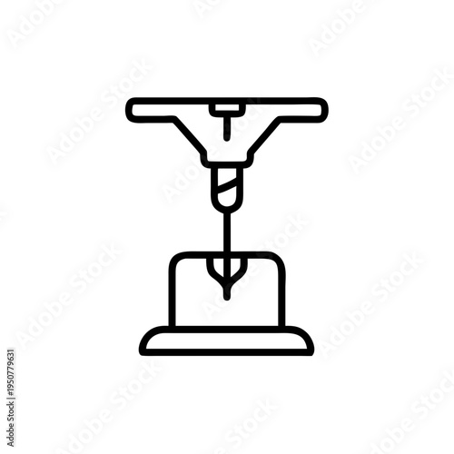 Minimal 3D Printer Silhouette Vector, Modern 3D Printing Machine Icon Design, Clean 3D Printer Outline Illustration, Simple Additive Manufacturing Silhouette Graphic, Minimal Tech 3D Printer Vector Ar