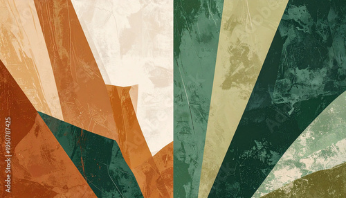 Emerald Canyon Split Rays, earthy toned