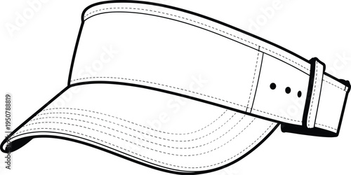 Outline of a Sun Visor Hat