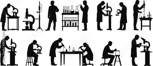 Scientists Working in a Laboratory illustration 8mq0qm
