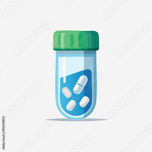 Pills in a Bottle - Healthcare and Medication Concept.